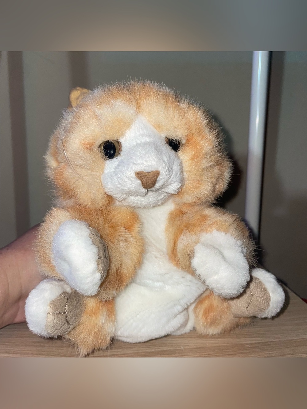 Folkmanis Puppets Orange Tabby Kitten Cat Stuffed Animal Plush Orange Cat